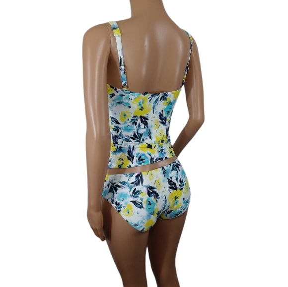 Niptuck Swim 2pc Swim SuitFront Fitted Ruffled De - Picture 4 of 5